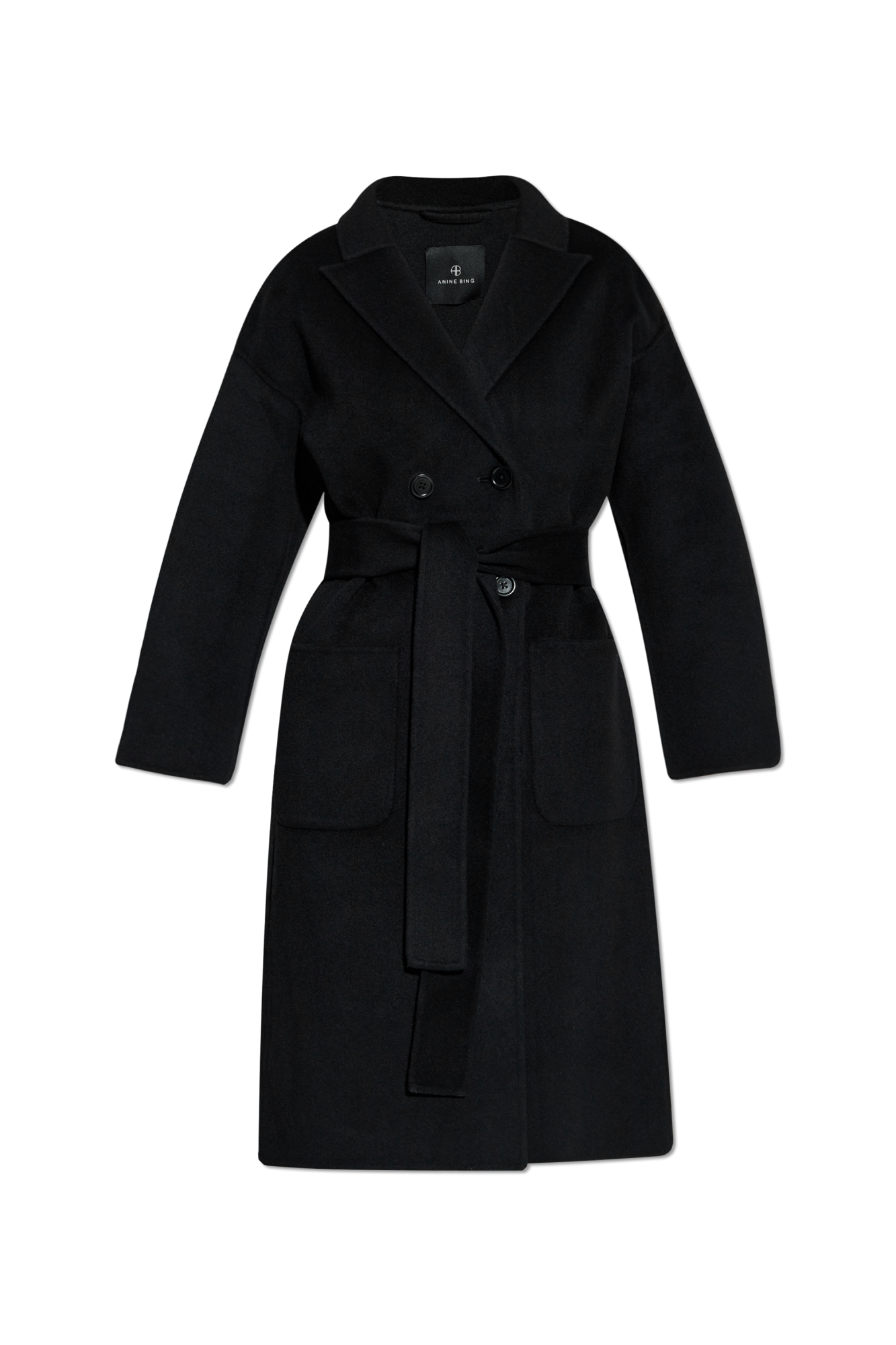 コート ANINE BING Women Coats A 01 4001 000 BLACK ANINE BING Dylan Coat - Black Cashmere Blend